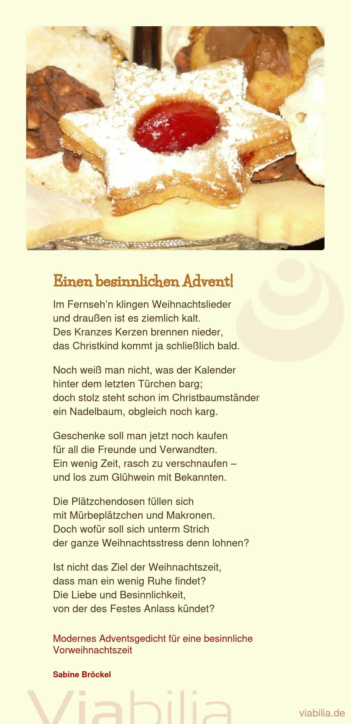 Adventsgedicht für einen besinnlichen Advent