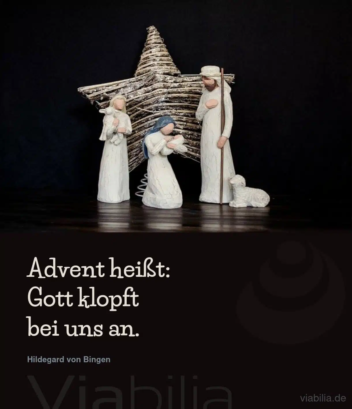 Religiöser Adventsspruch: Gott klopft bei uns an