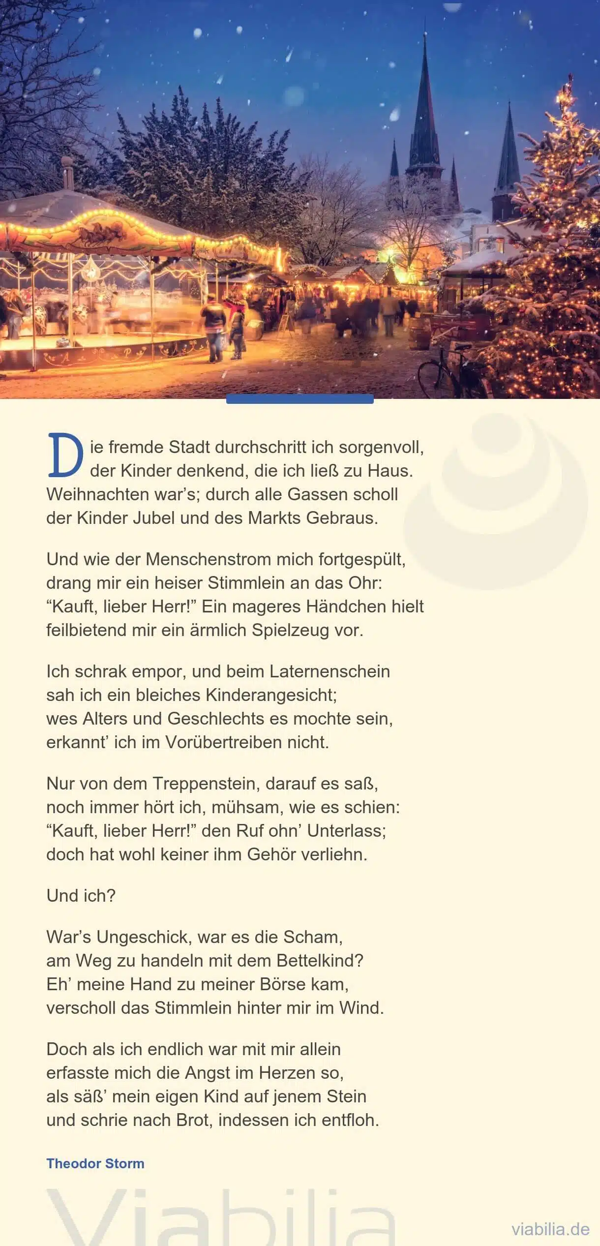 Berührendes Adventsgedicht: kleine Adventsgeschichte in Reimform