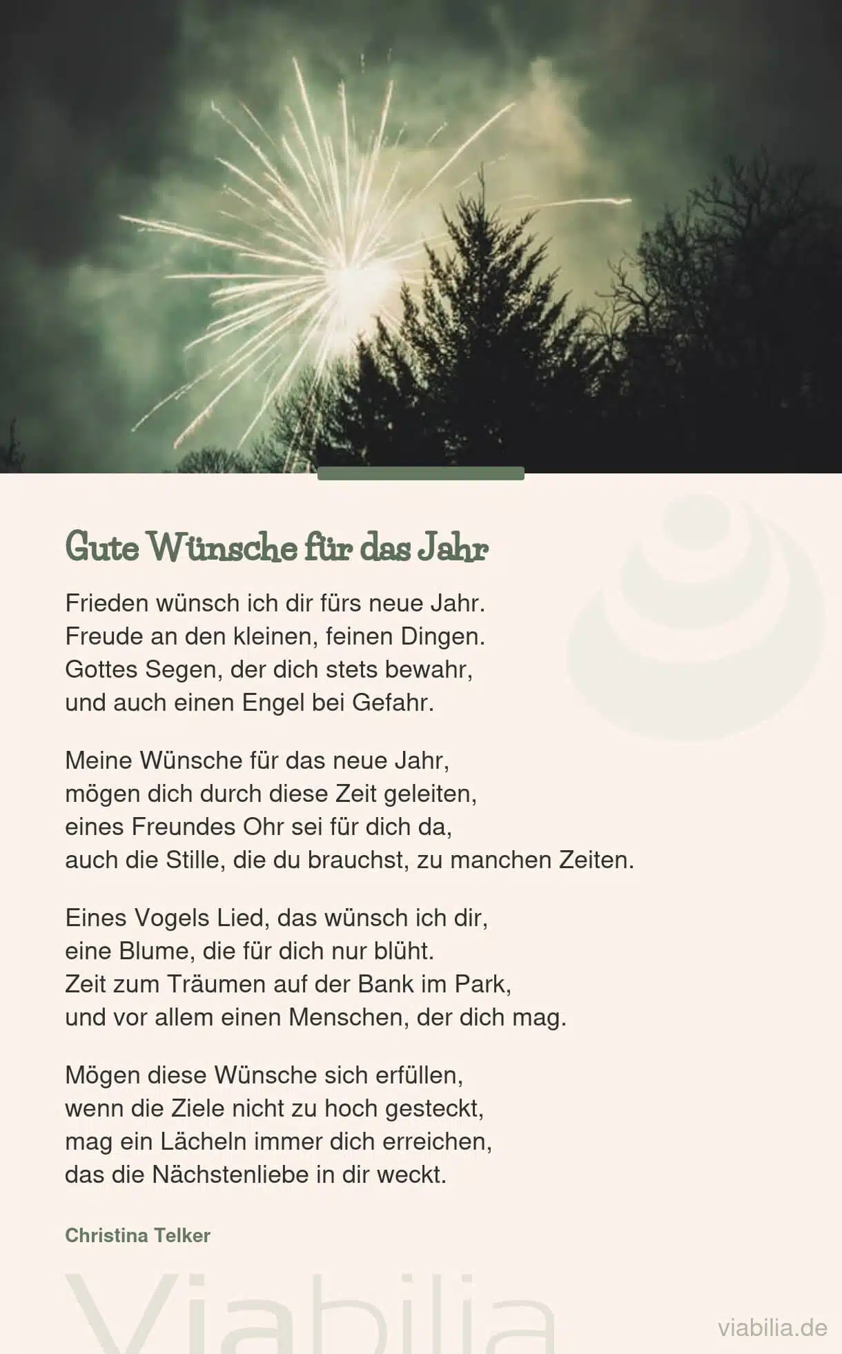 Christliche Neujahrswünsche: Frieden und Freude