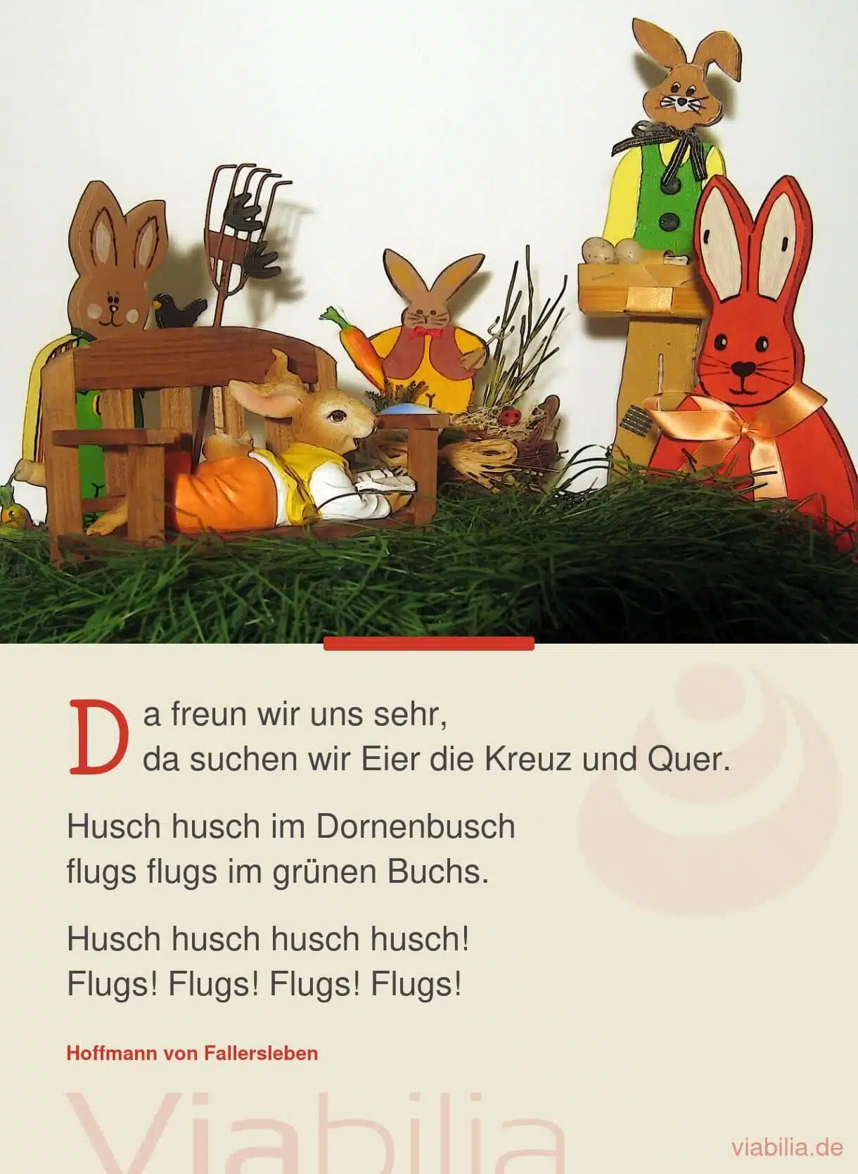 Einfaches Ostergedicht: Husch, husch