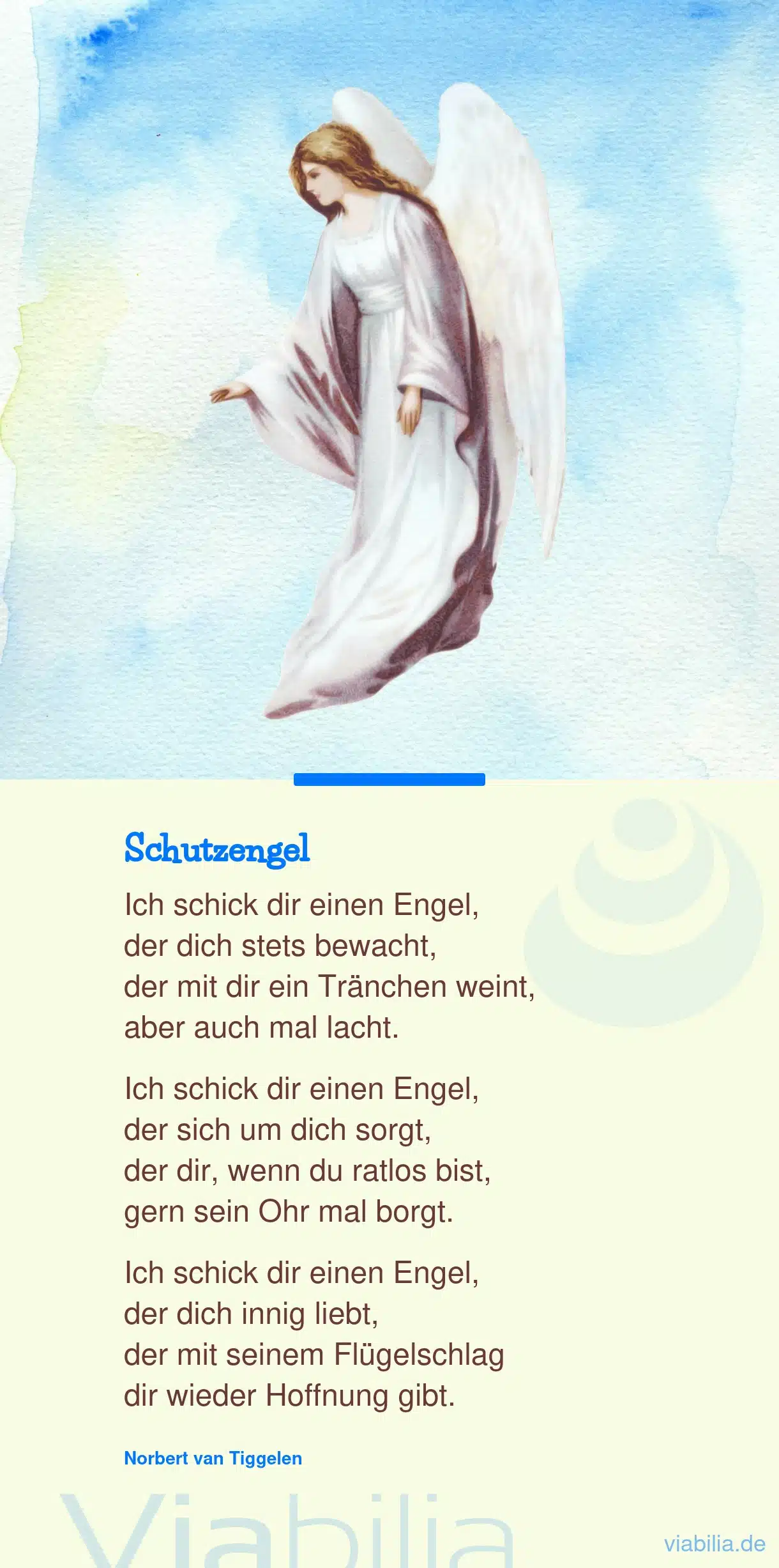 Engelgedicht über einen Schutzengel