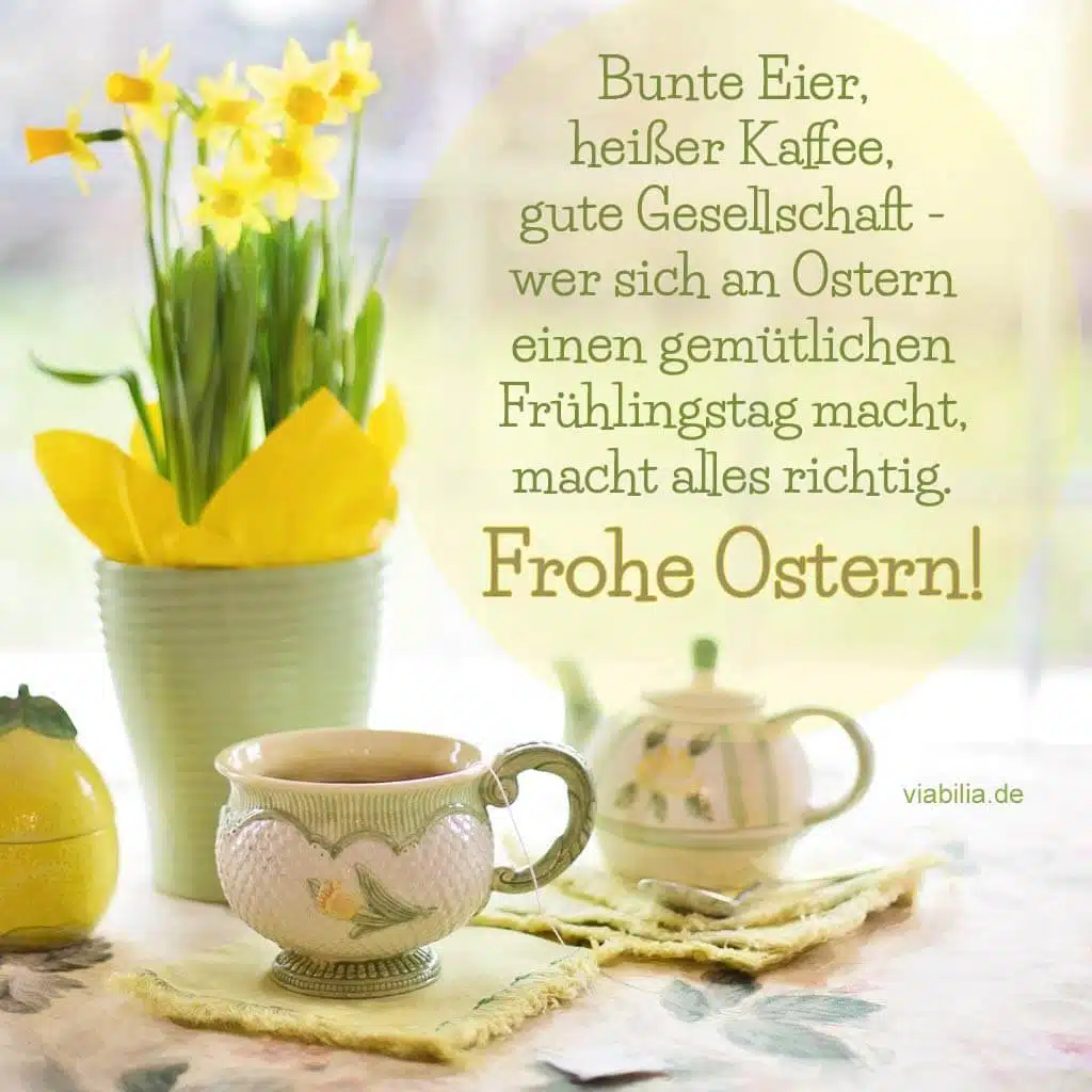 Frohe Ostern an einem gemütlichen Frühlingstag!

