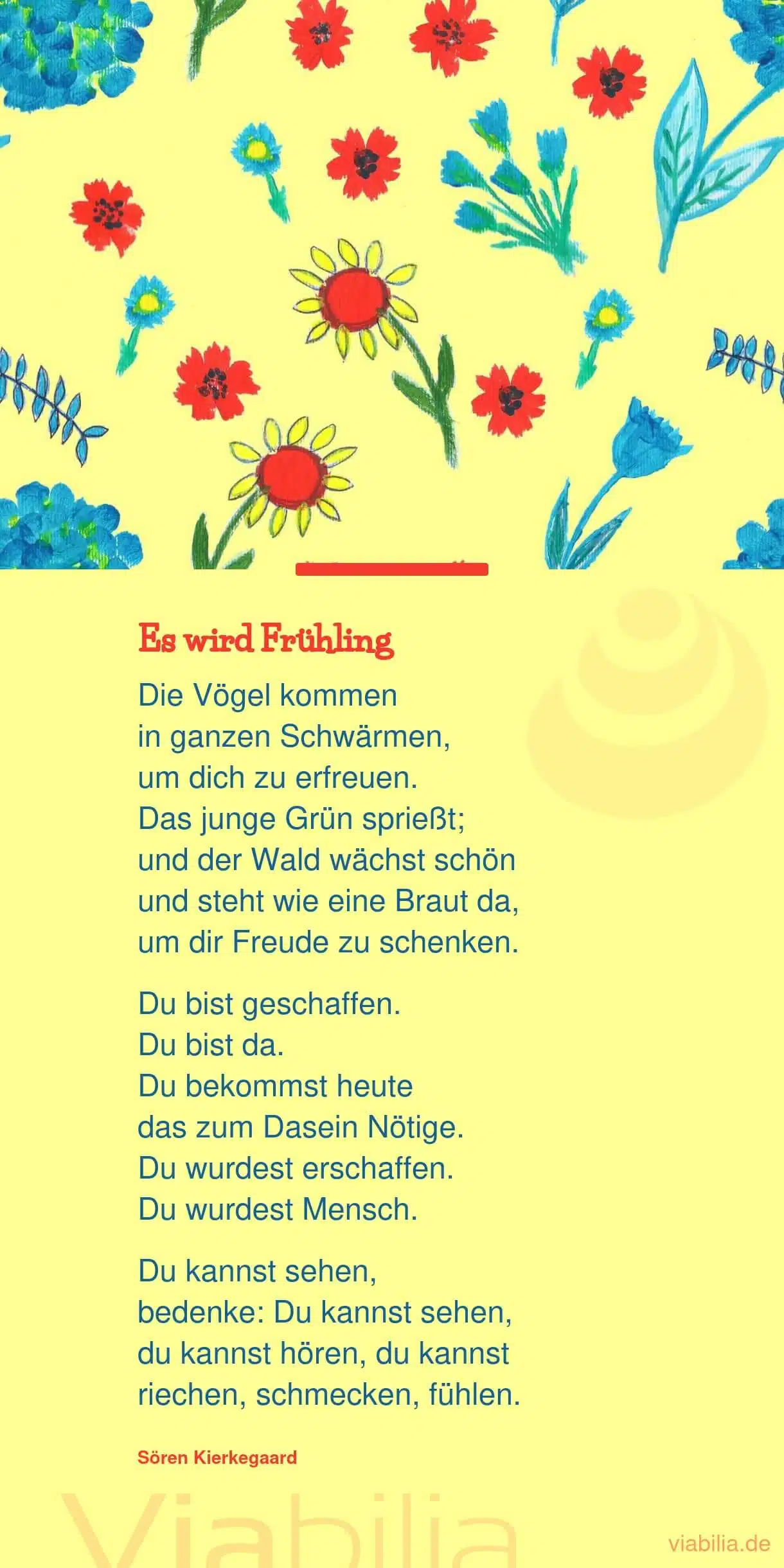 Gedicht: es wird Frühling