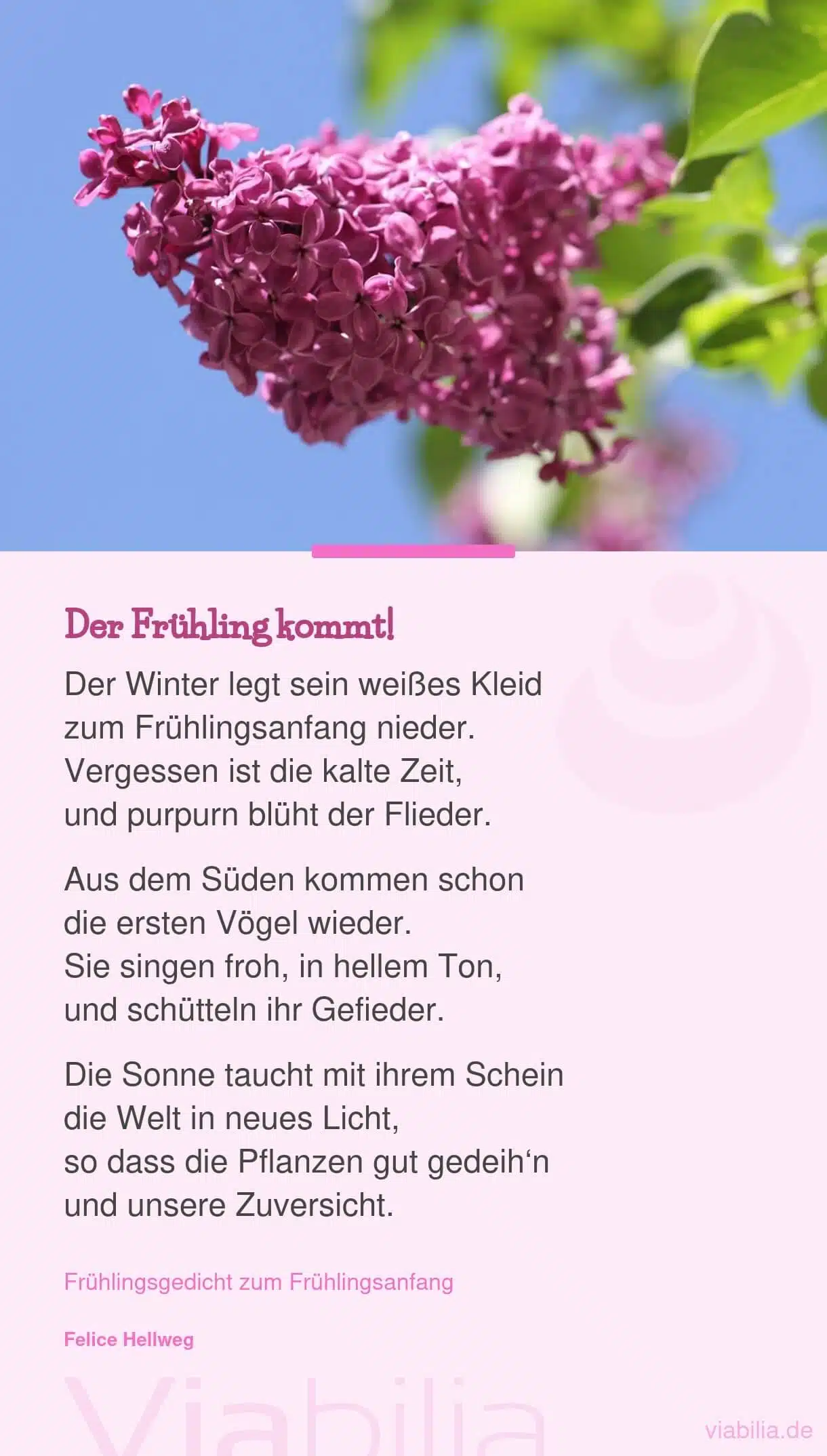 Frühlingsgedicht, passend zu Ostern