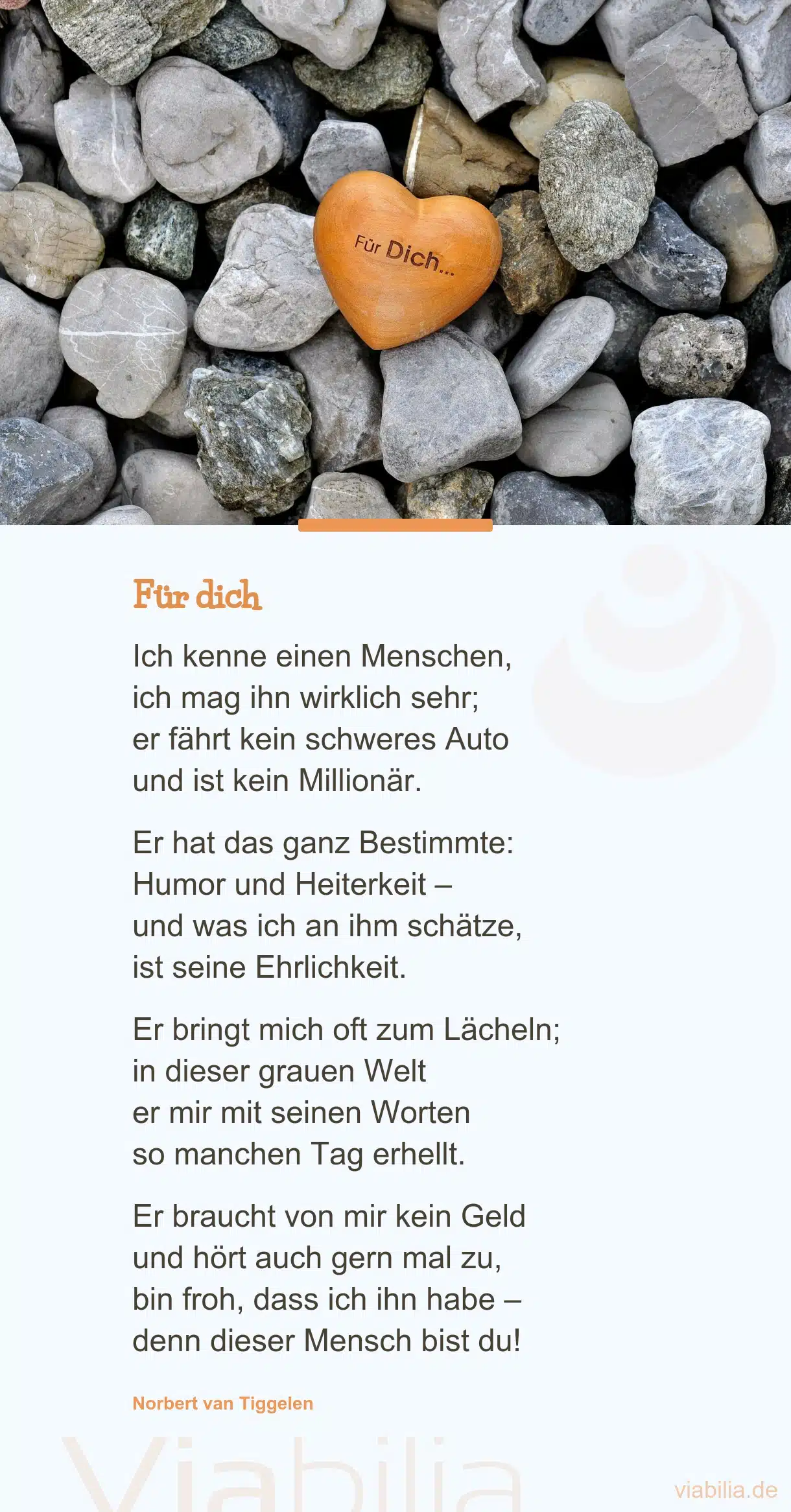 Freundschaftsgedicht: Für dich - ich mag dich sehr