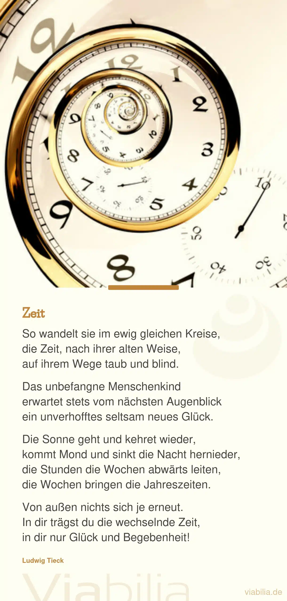 Gedicht über die Zeit