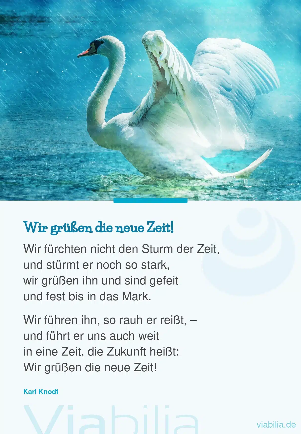 Gedicht: wir grüßen die neue Zeit