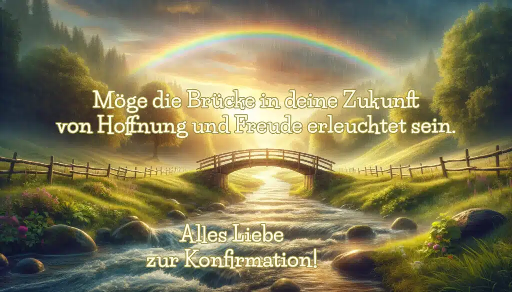 Glückwünsche zur Konfirmation: Brücke in Zukunft mit Hoffnung und Freude