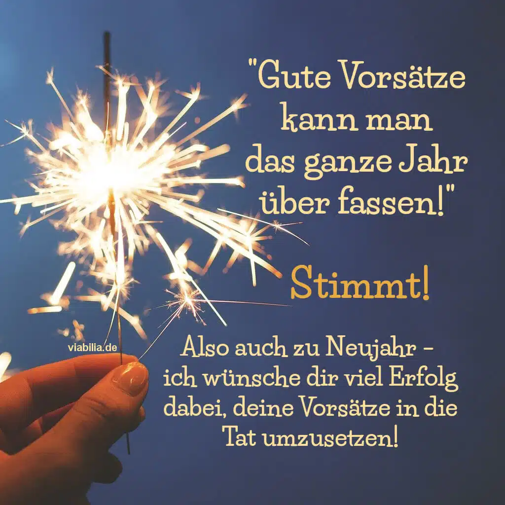 Neujahrsgrüße über gute Vorsätze