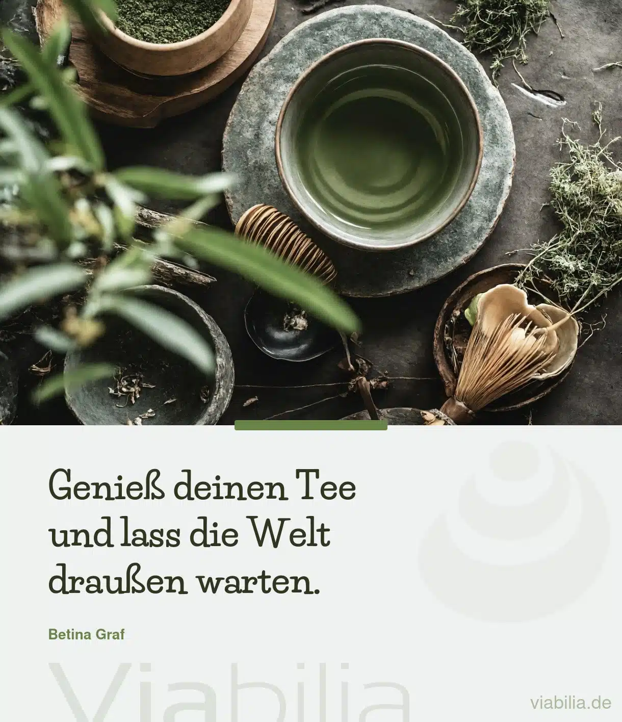 Guten Morgen Gruß: Genieß deinen Tee