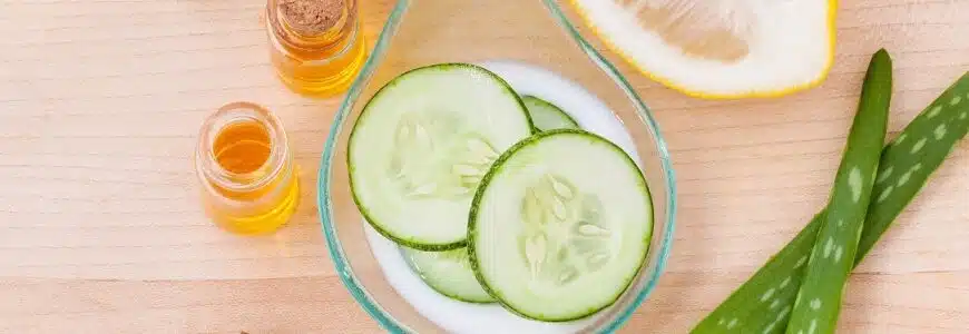 selbstgemachte Kosmetik mit Gurke und Aloe