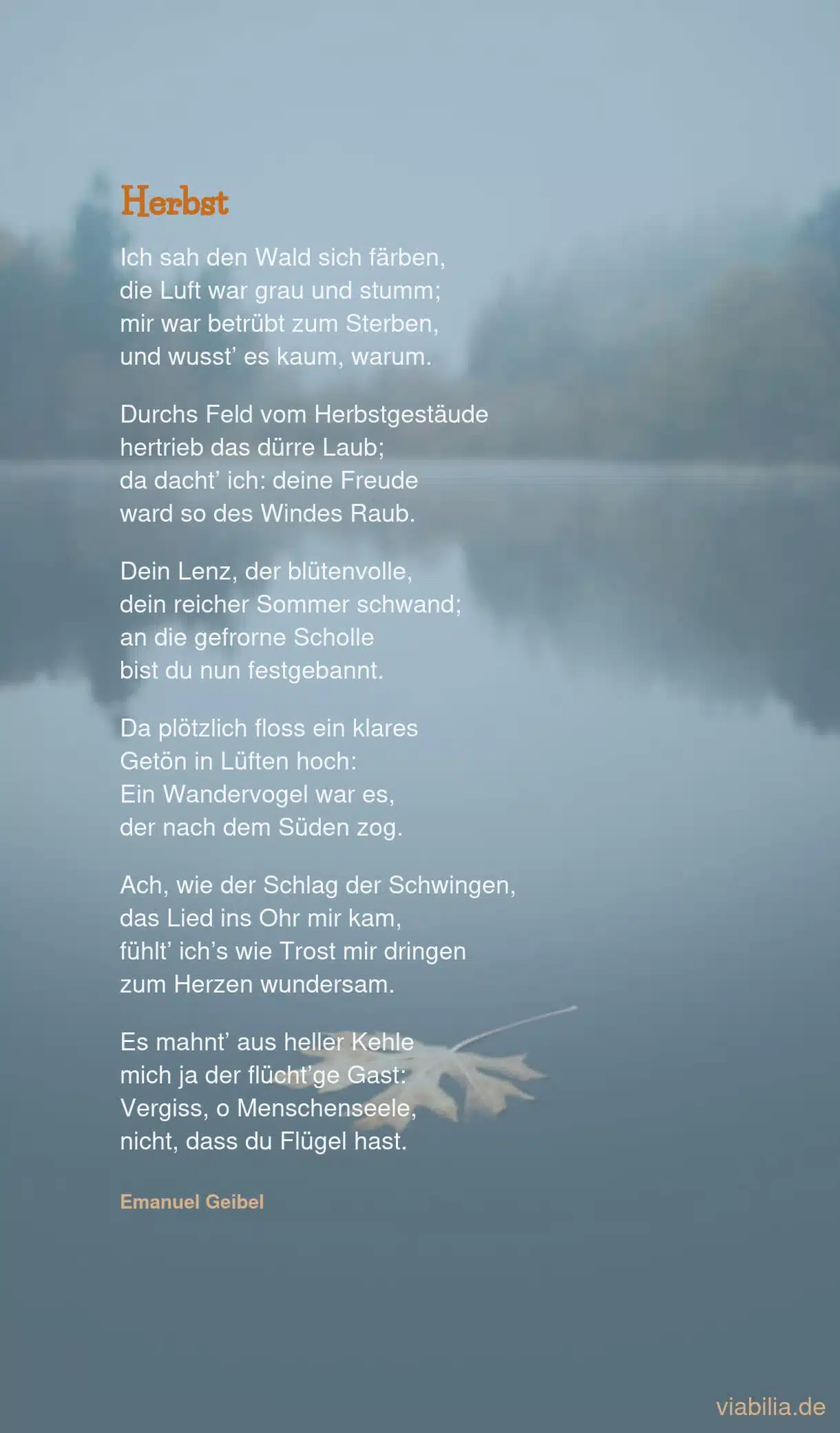 Klassisches Herbstgedicht