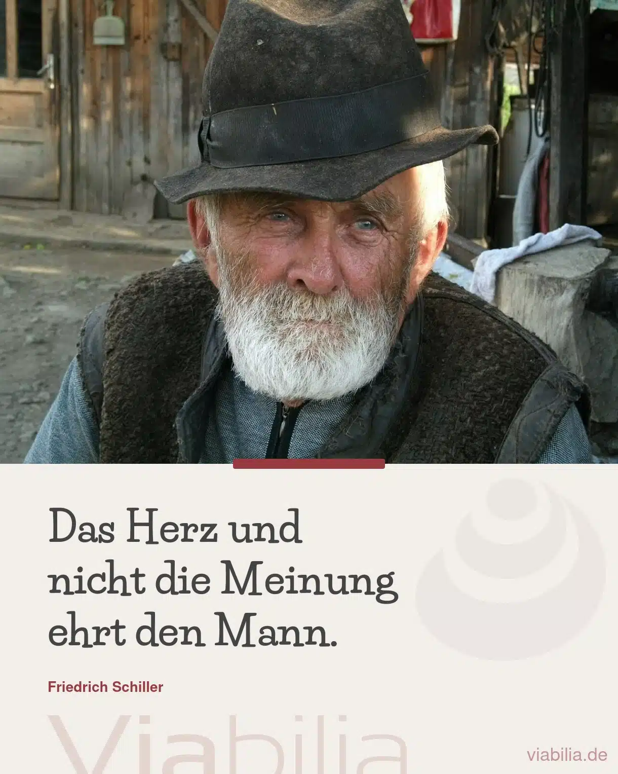 Herzensspruch: das Herz ehrt den Mann