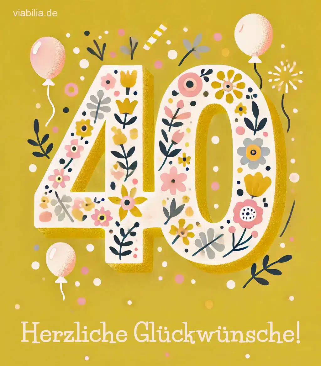 Herzliche Glückwünsche zum 40. Geburtstag für Frauen