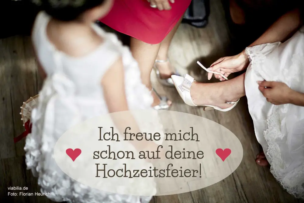 Romantischer Hochzeitswunsch: Vorfreude auf die Hochzeitsfeier