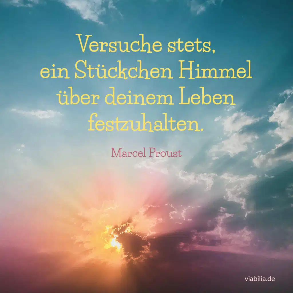 Hoffnung: Spruch über ein Stückchen Himmel