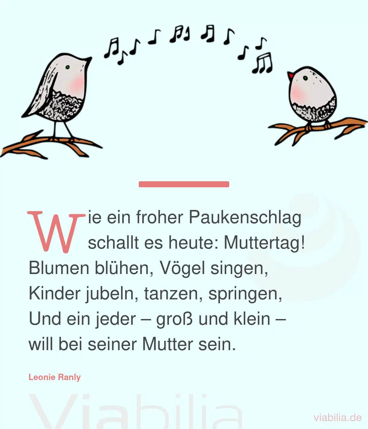 Kurzes Muttertagsgedicht: wie ein froher Paukenschlag