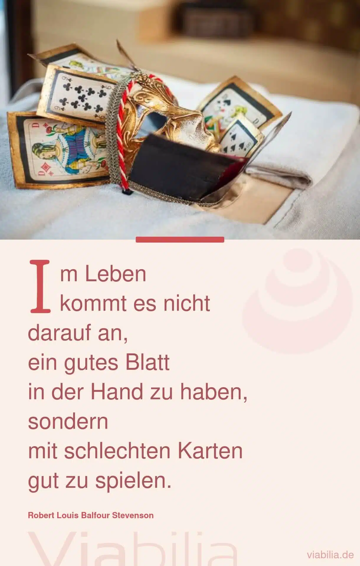 Spruch, wenn das Schicksal schlechte Karten gibt