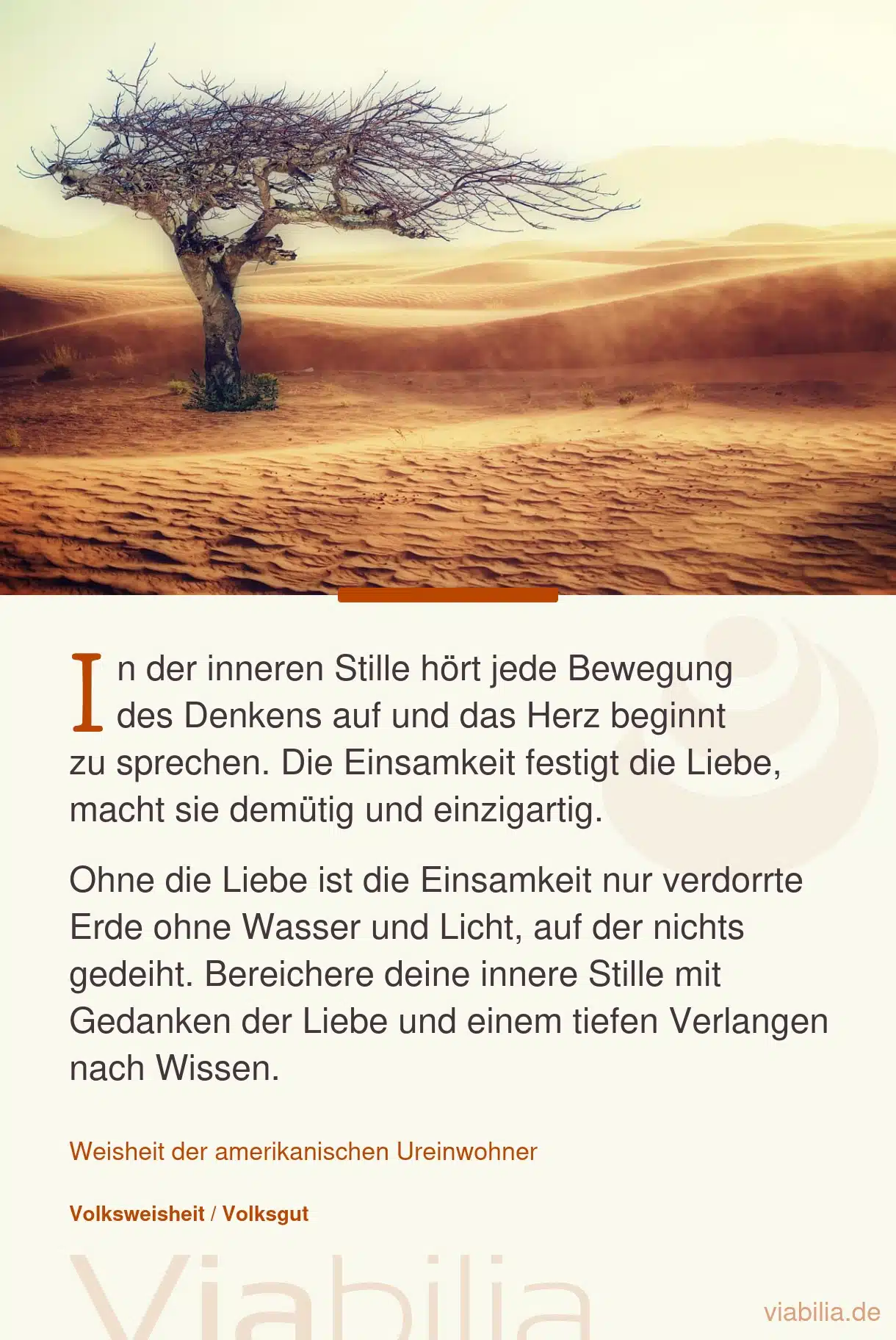 Liebessprüche, hier Liebesspruch über Liebe und Einsamkeit