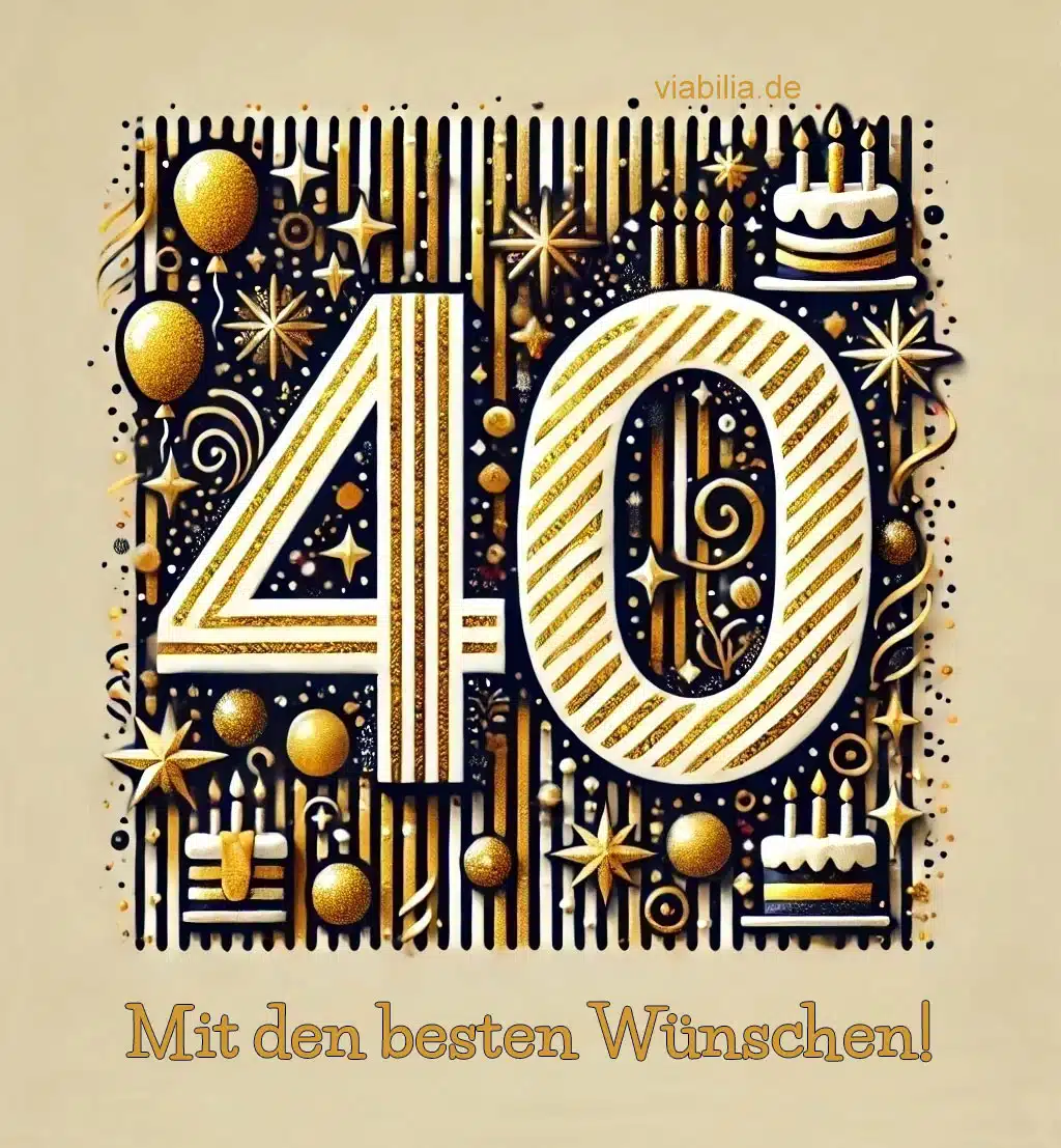 Glückwunsch zum 40. Geburtstag an Mann