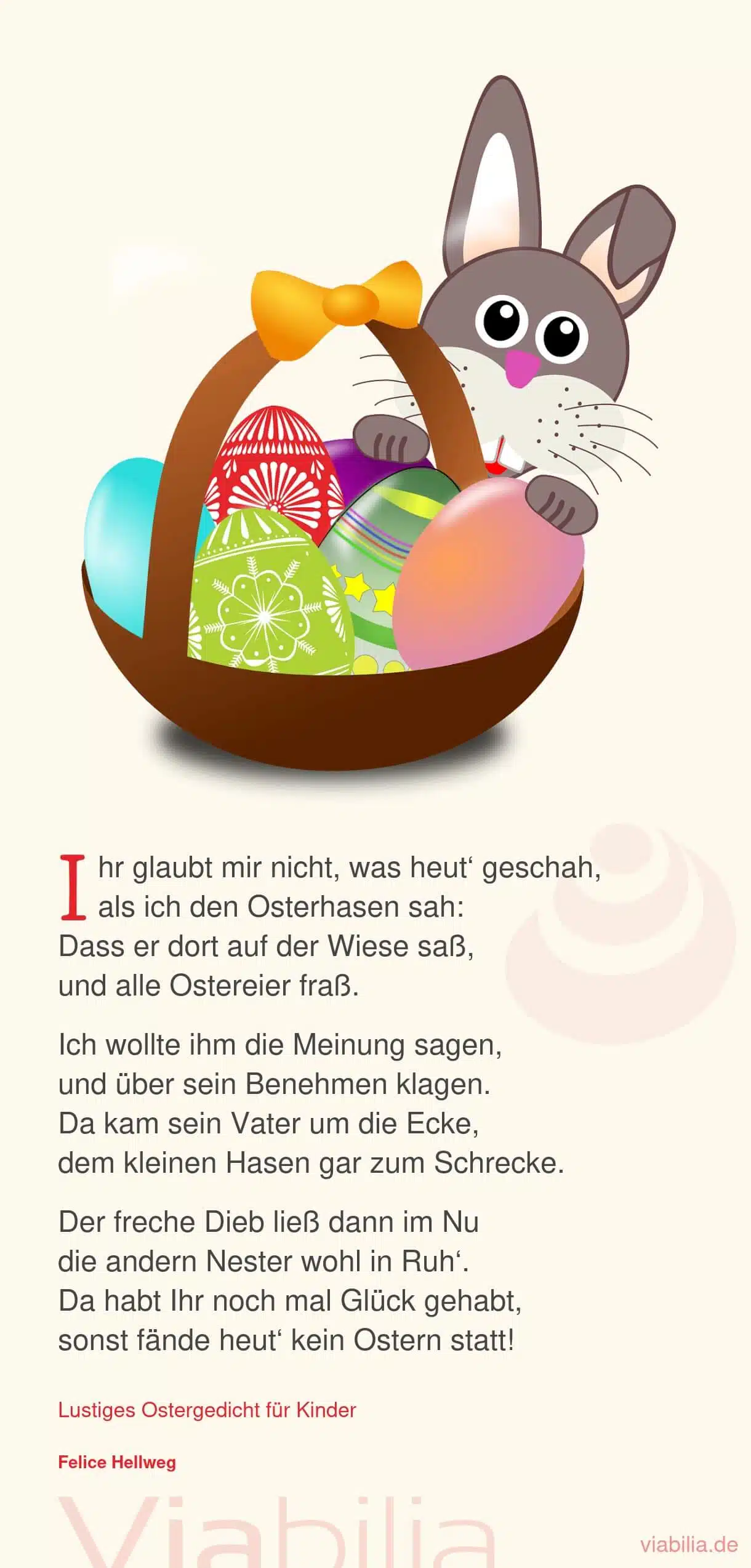 Modernes Ostergedicht über den Osterhasen und seinen Vater