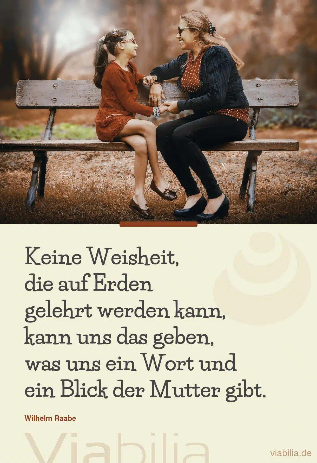 Spruch zum Muttertag: Wort und Blick der Mutter