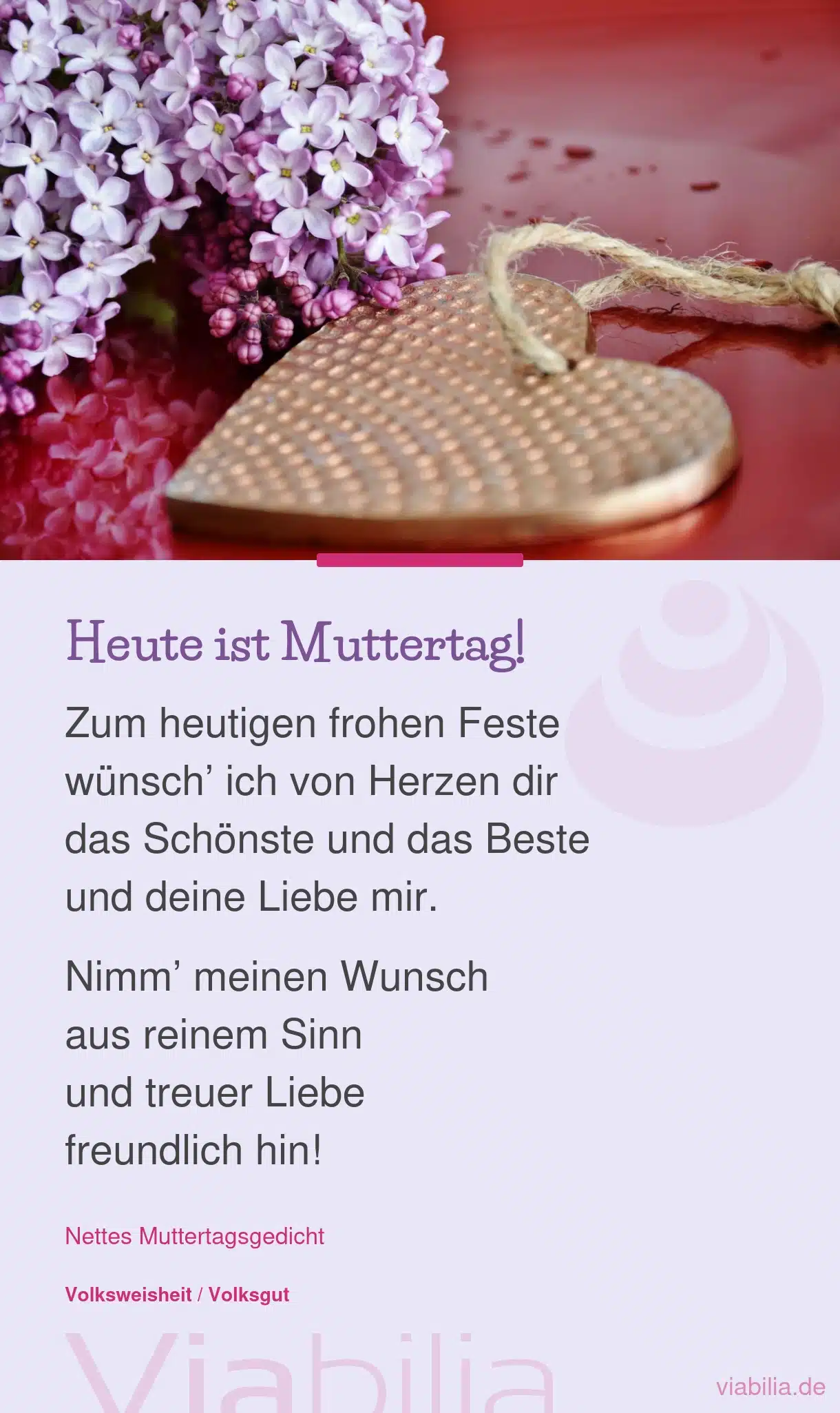 Heute ist Muttertag!