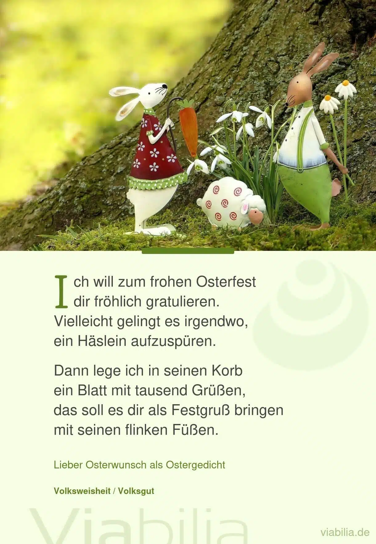 Fröhlicher Ostergruß an Kinder