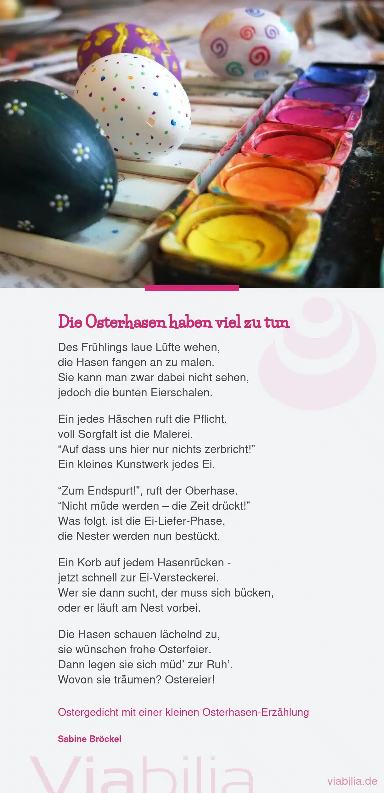 Längeres Osterhasen-Gedicht für Kinder