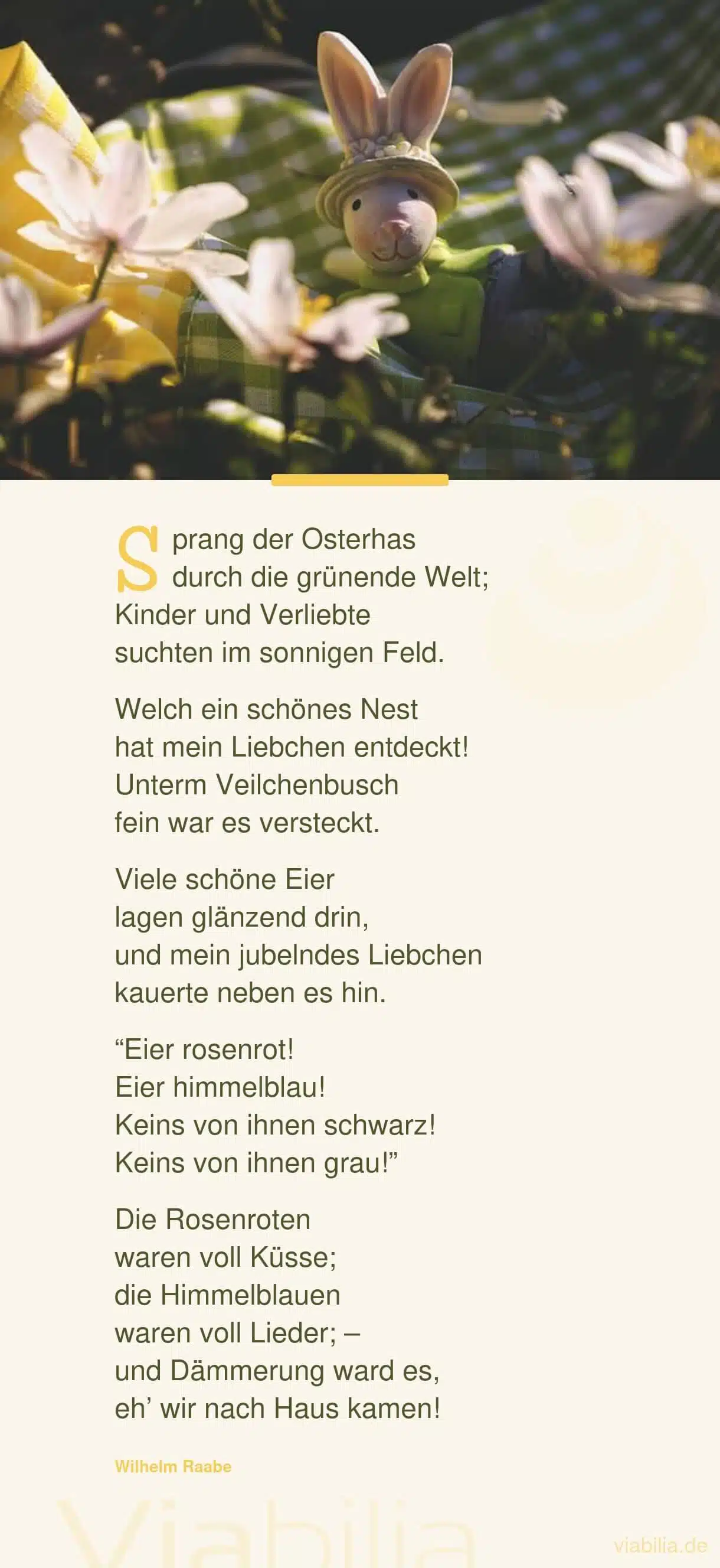 Klassischer, sehr traditioneller Osterspruch