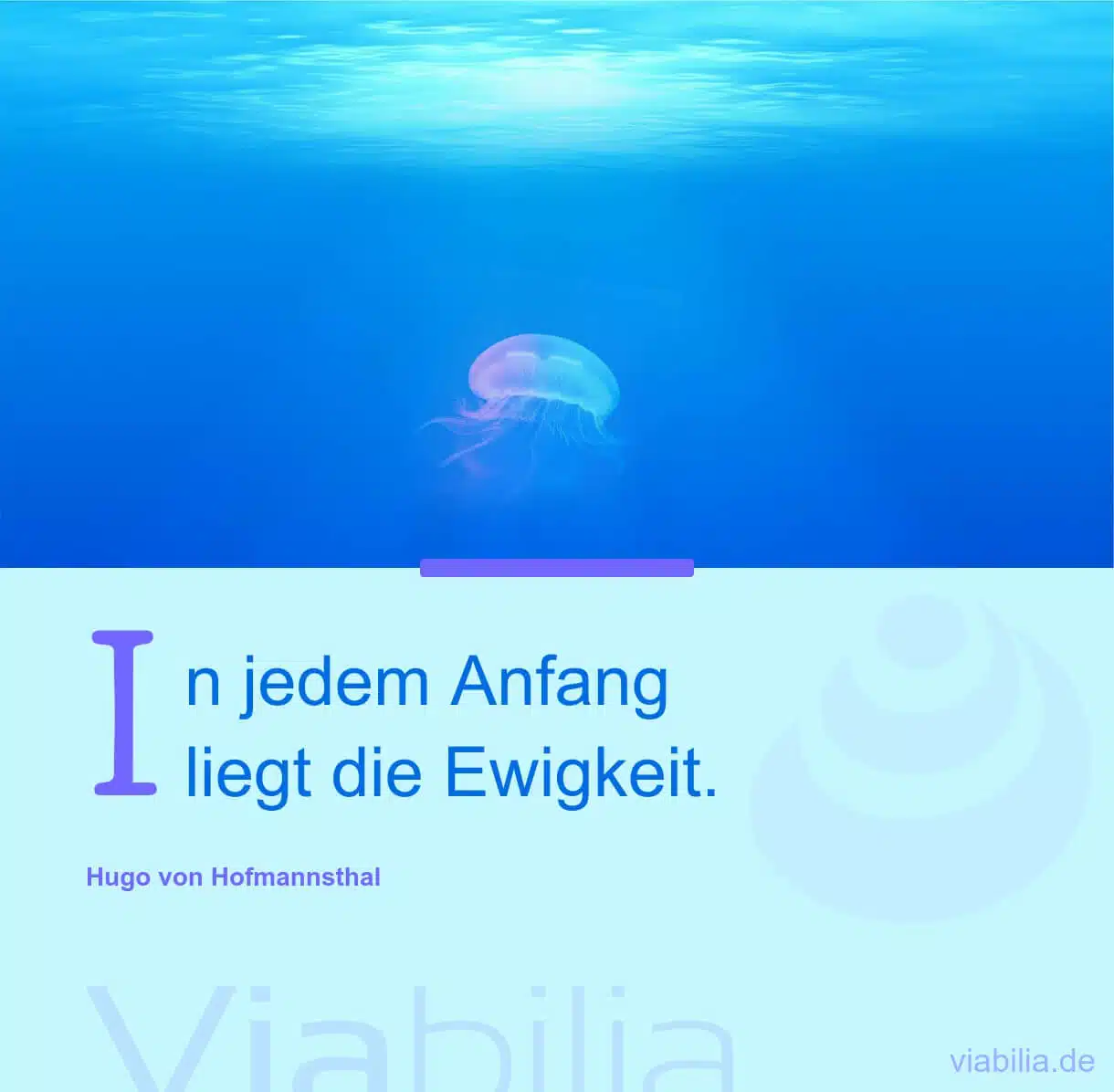 Spruch über Anfang und Ewigkeit