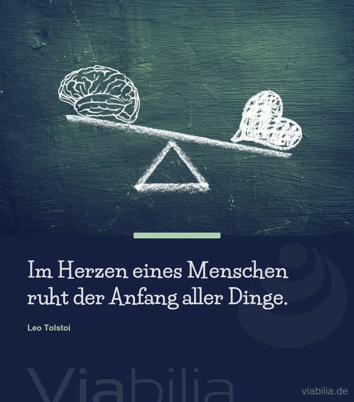 Spruch: Anfang im Herzen