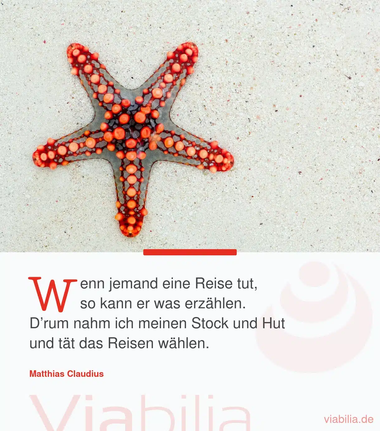 Spruch: das Reisen wählen