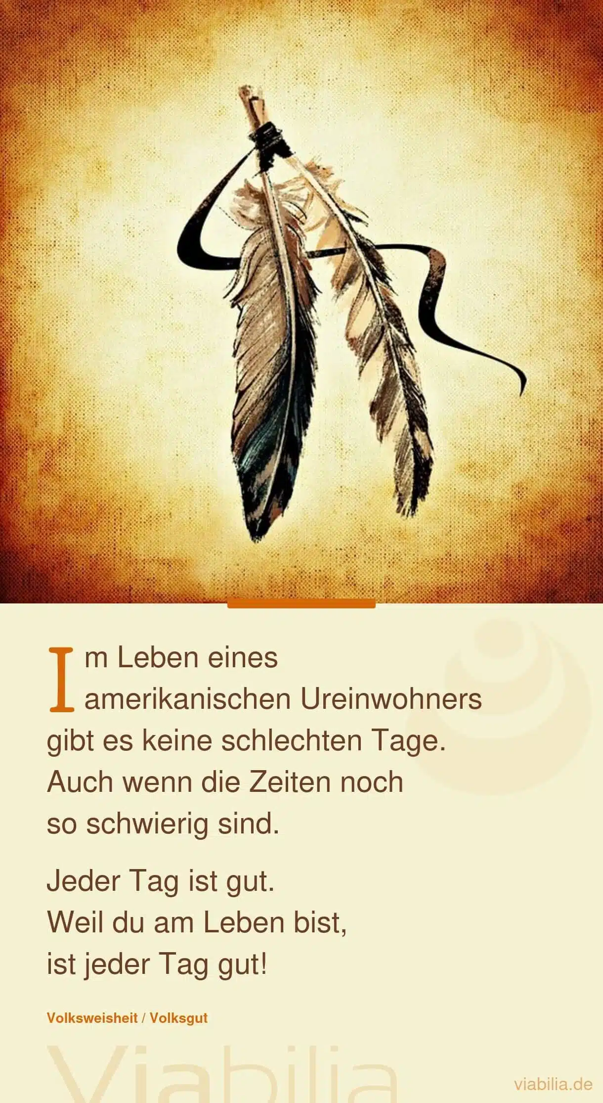 Spruch über das Leben und jeden Tag