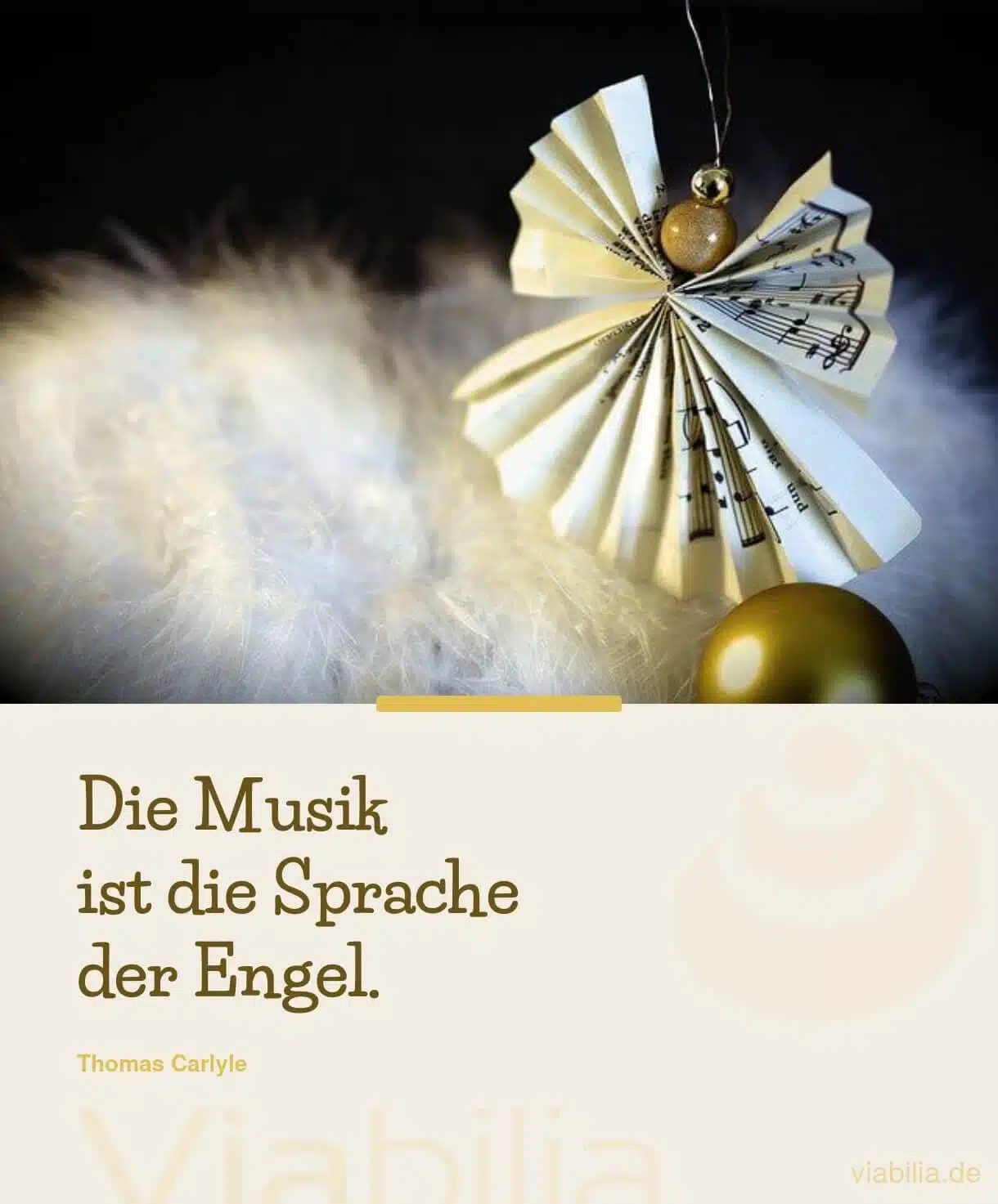 Spruch: Musik als Sprache der Engel