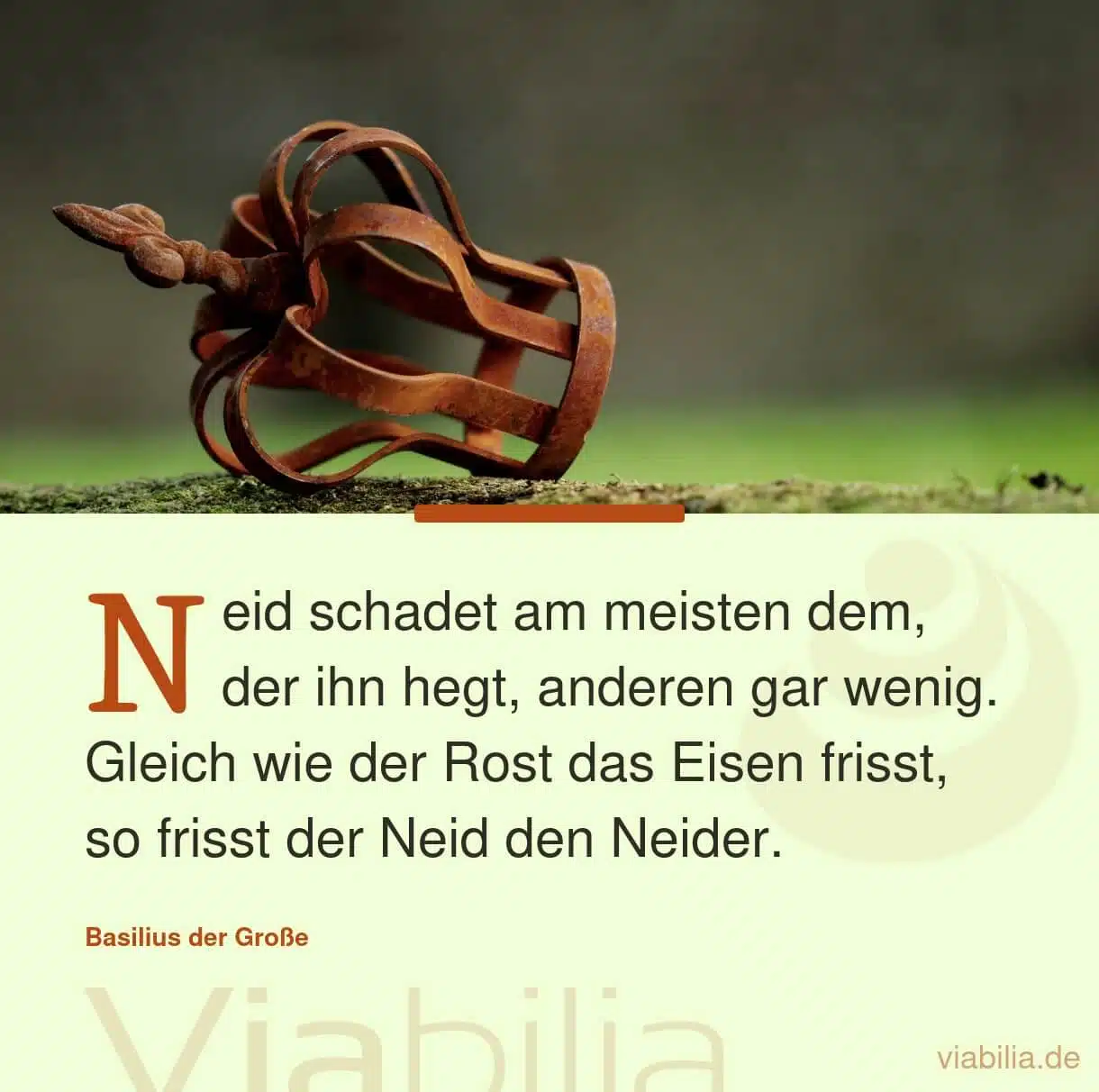 Spruch: wem Neid schadet