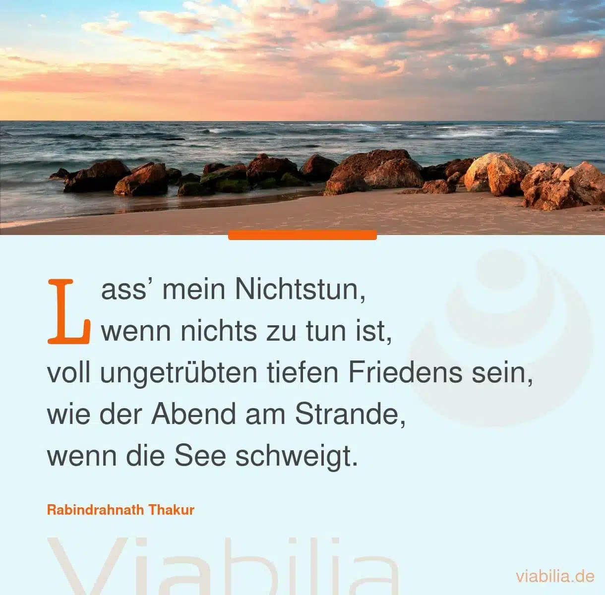 Spruch über das Nichtstun