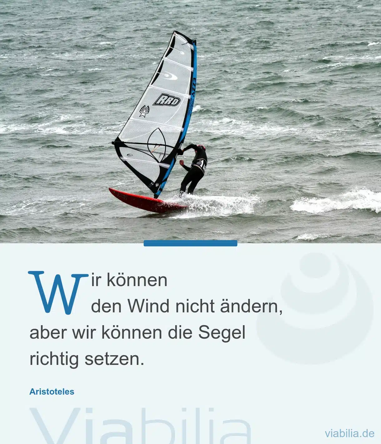 Spruch: Segel richtig setzen