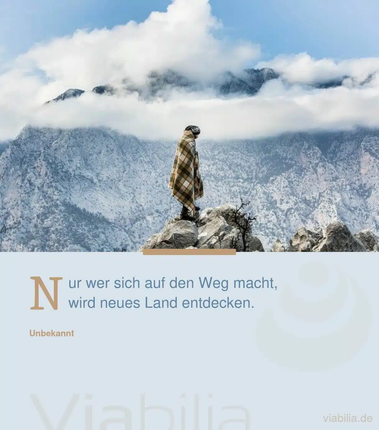 Spruch über das sich auf den Weg machen