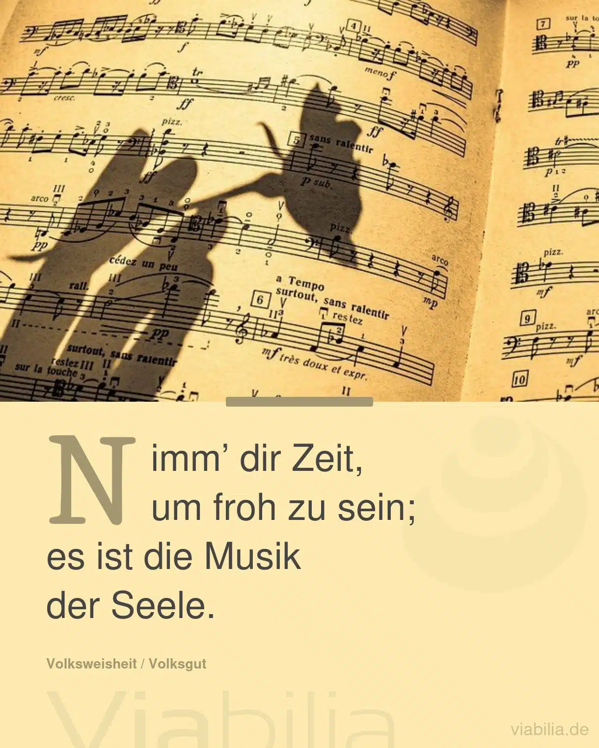 Spruch über Musik und die Zeit