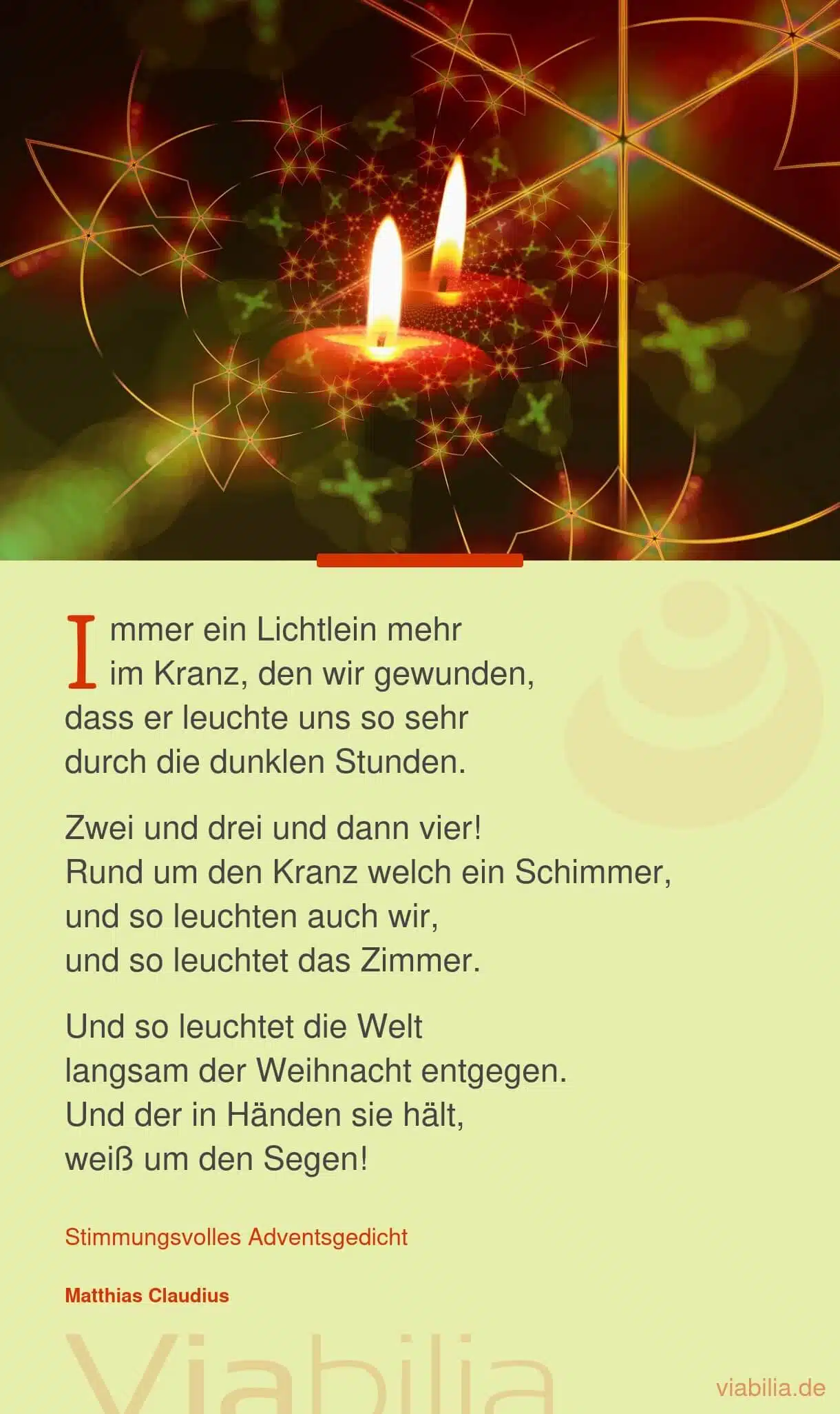 Stimmungsvolles Adventsgedicht