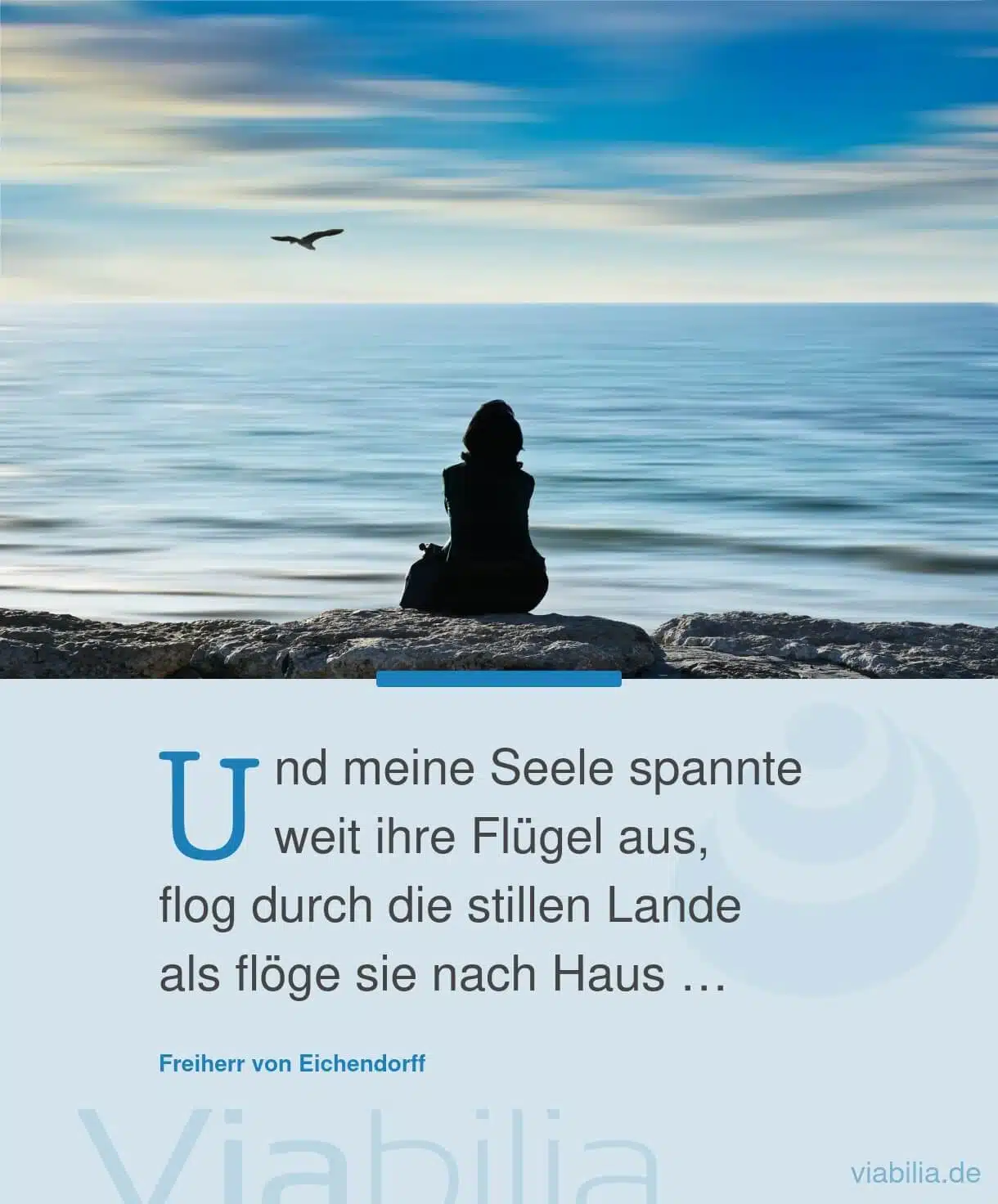 Spiritueller Trauerspruch: meine Seele spannte