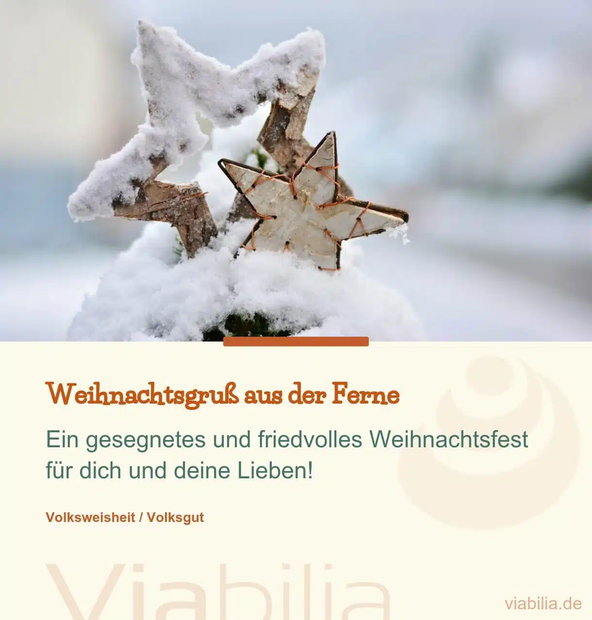 Weihnachtswunsch kurz aus der Ferne